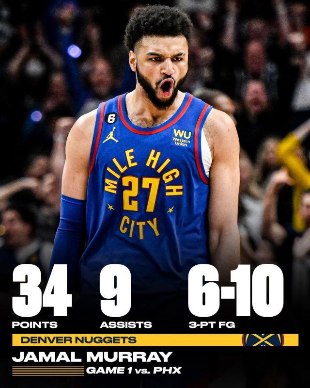 34+9力压杜兰特布克 谁还在怀疑季后赛穆雷？